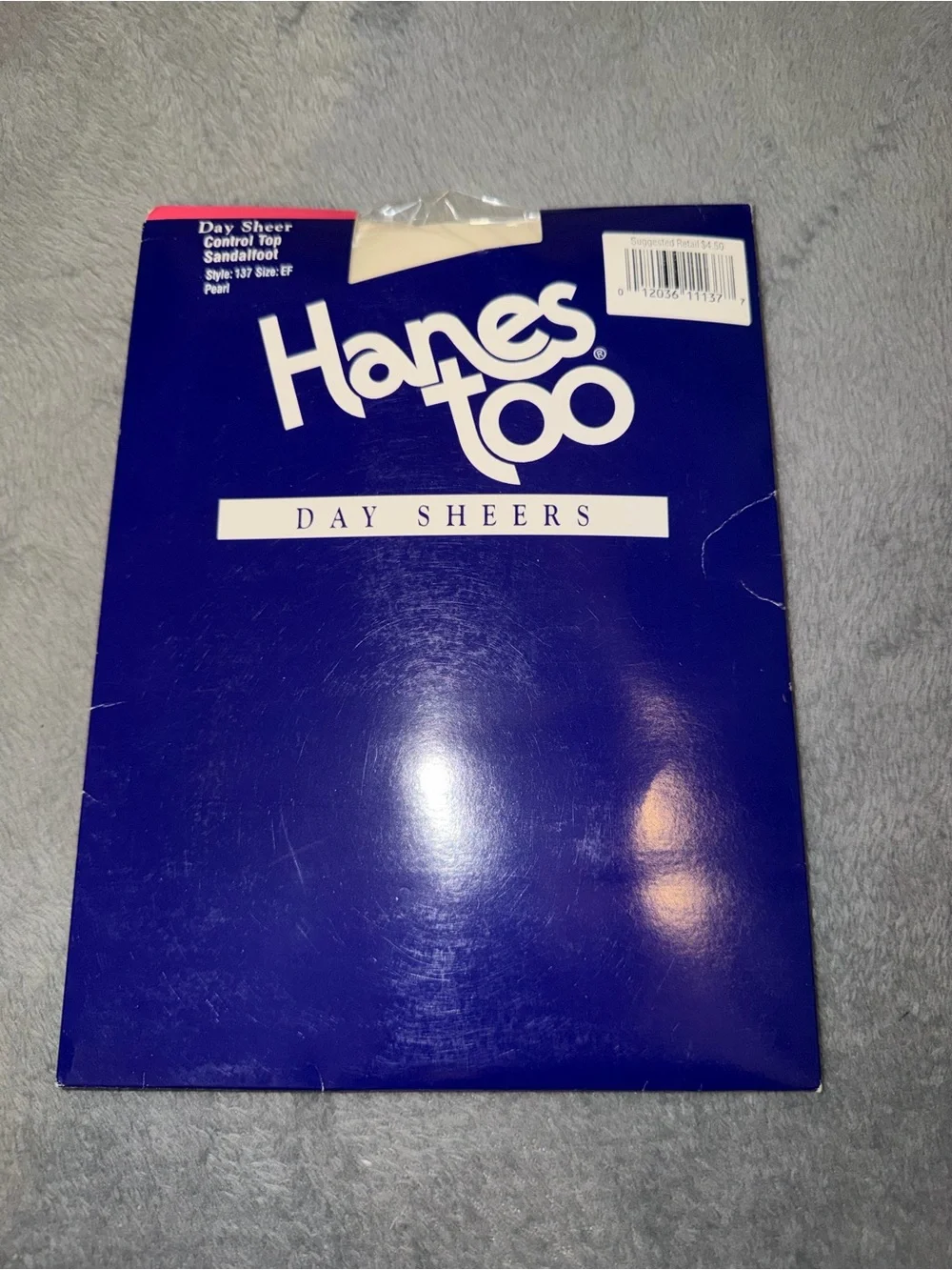 Hanes Too Day Sheer Sandalfoot Pearl Style 137 Size EF Pantyhose